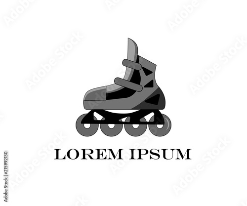 Flat illustration of Roller Skates. Isolated. Eco alternative city transport