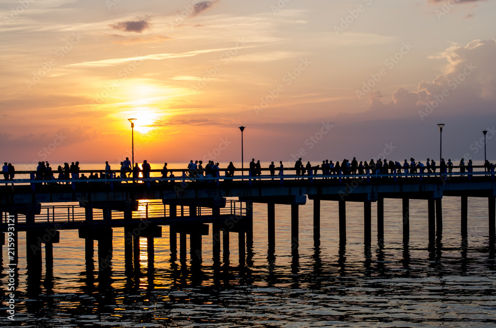 Sunset on Palanga pier