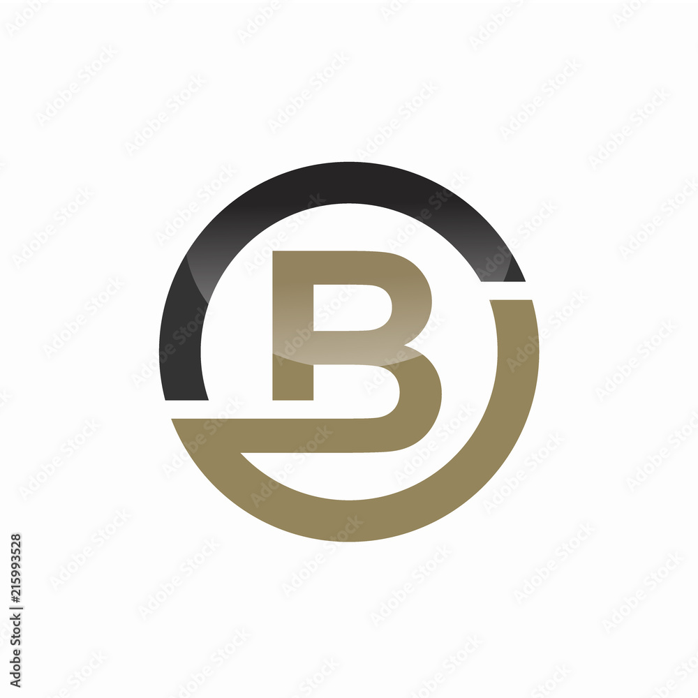 Minimalist Initial B and Circle Logo Design Concept Minimalist Initial B and Circle Logo Design Concept