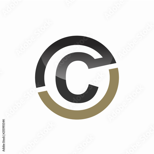 Minimalist Initial C and Circle Logo Design Concept