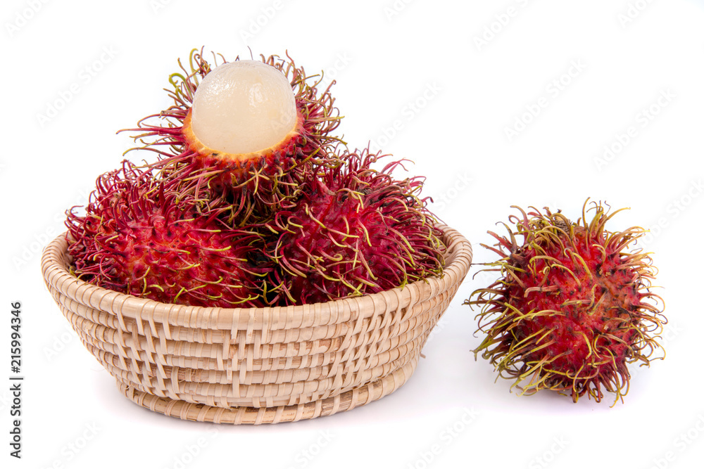 rambutan isolated on white background rambutan isolated on white background