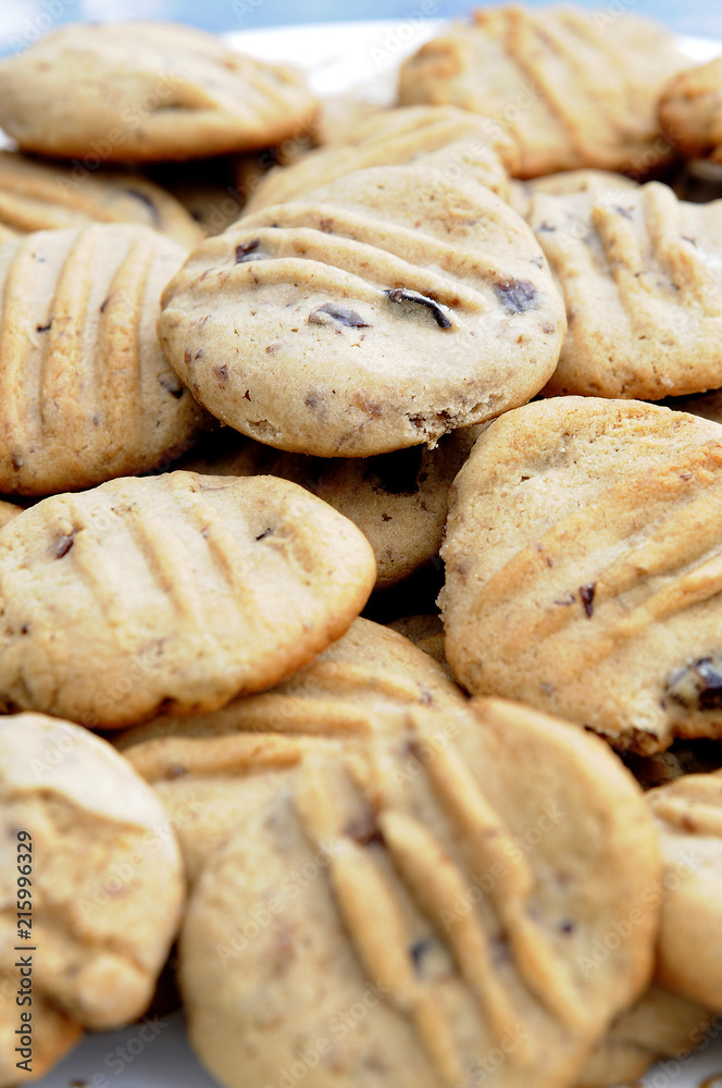 Closeup Of Ginger Raisin Cookies Closeup Of Ginger Raisin Cookies