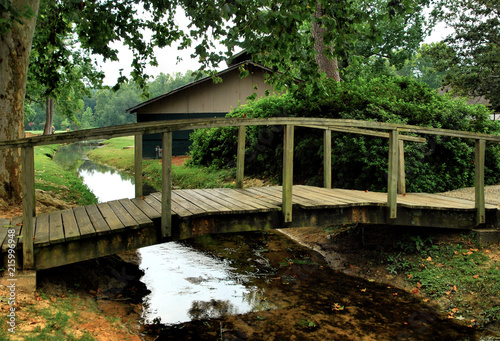 Working Downstream / Barn and stream locate near Prattville, Alabama