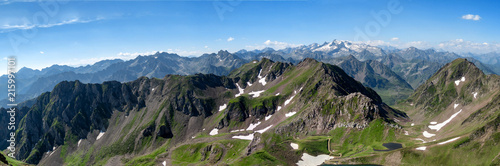 panorama of pyrenees mountains in France