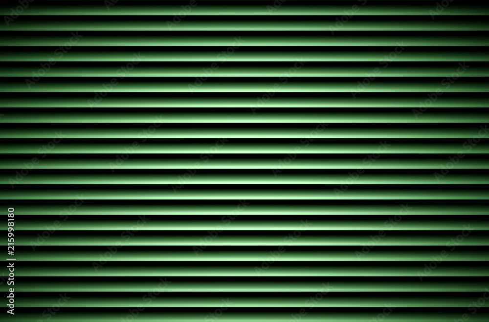 green blinds stripes background  with spot light effect in the middle
