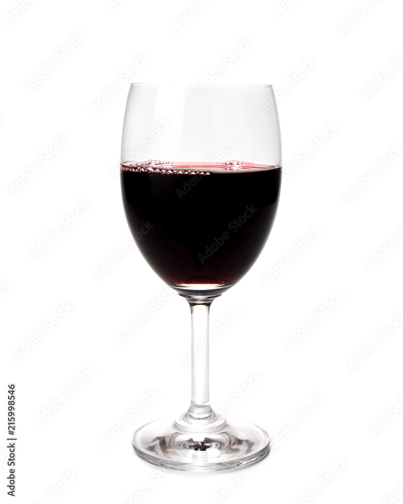Red wine in glass isolated on white background. Red wine in glass isolated on white background.