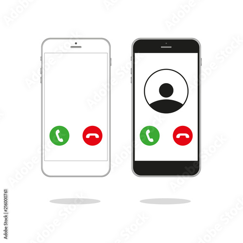 Generic Incoming Phone Call Screen User Interface UI Vector