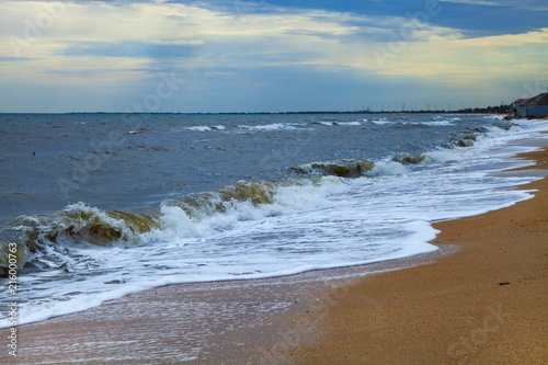 Beautiful beach and sea surf.