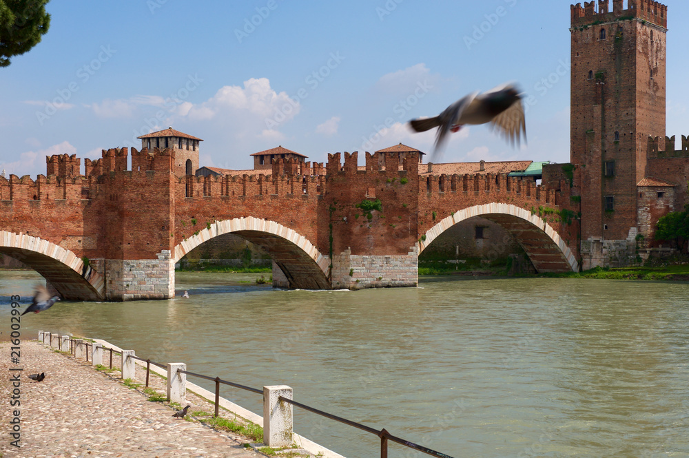 Verona, Castelvecchio, important town in Italy famous in the world for arts, history and nature