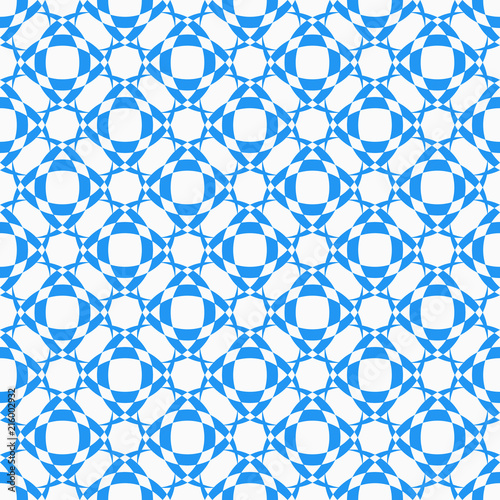 Blue and white geometric seamless vector pattern