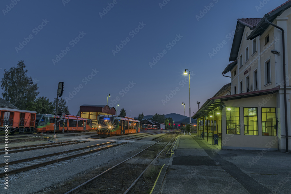 Volary station in south Bohemia near Sumava national park