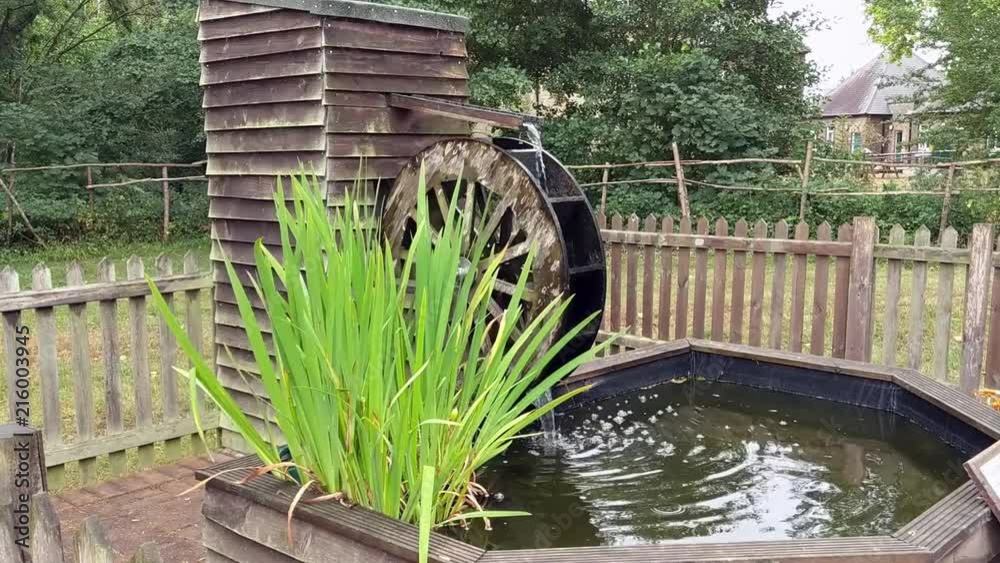 Watermill with running water Watermill with running water