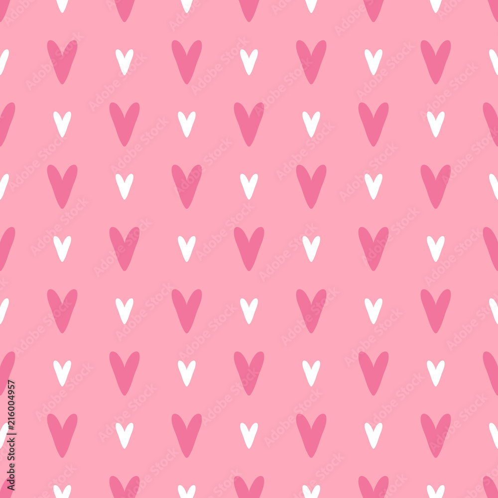 Cute baby or wedding seamless vector pattern with hearts Cute baby or wedding seamless vector pattern with hearts