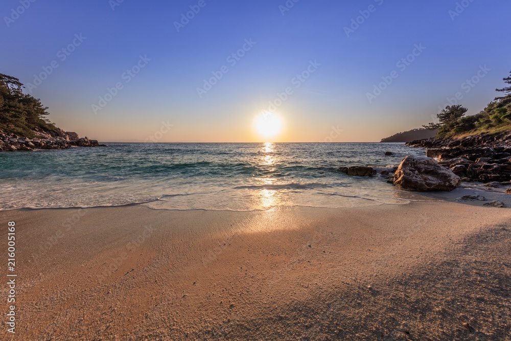 Marble beach (Saliara beach), Thassos Islands, Greece Marble beach (Saliara beach), Thassos Islands, Greece