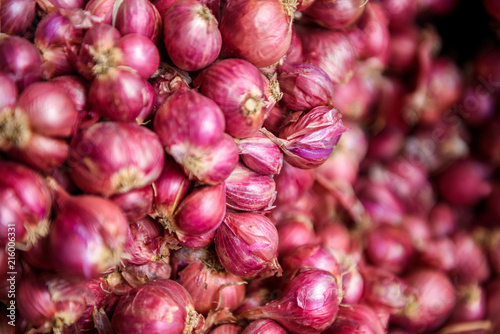 Red onions, Shallots in the market