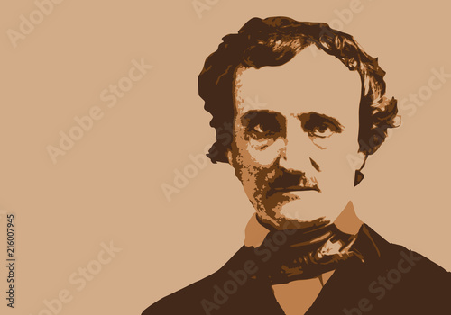 Edgar Poe - écrivain - portrait - personnage - célèbre - littérature - célèbre - américain -romancier