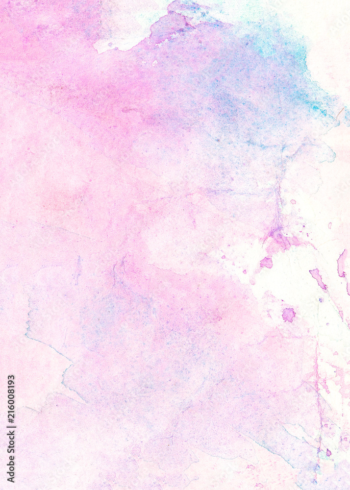 Purple and blue watercolor paint background.