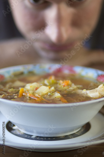 Borsch - Ukrainian national dish photo