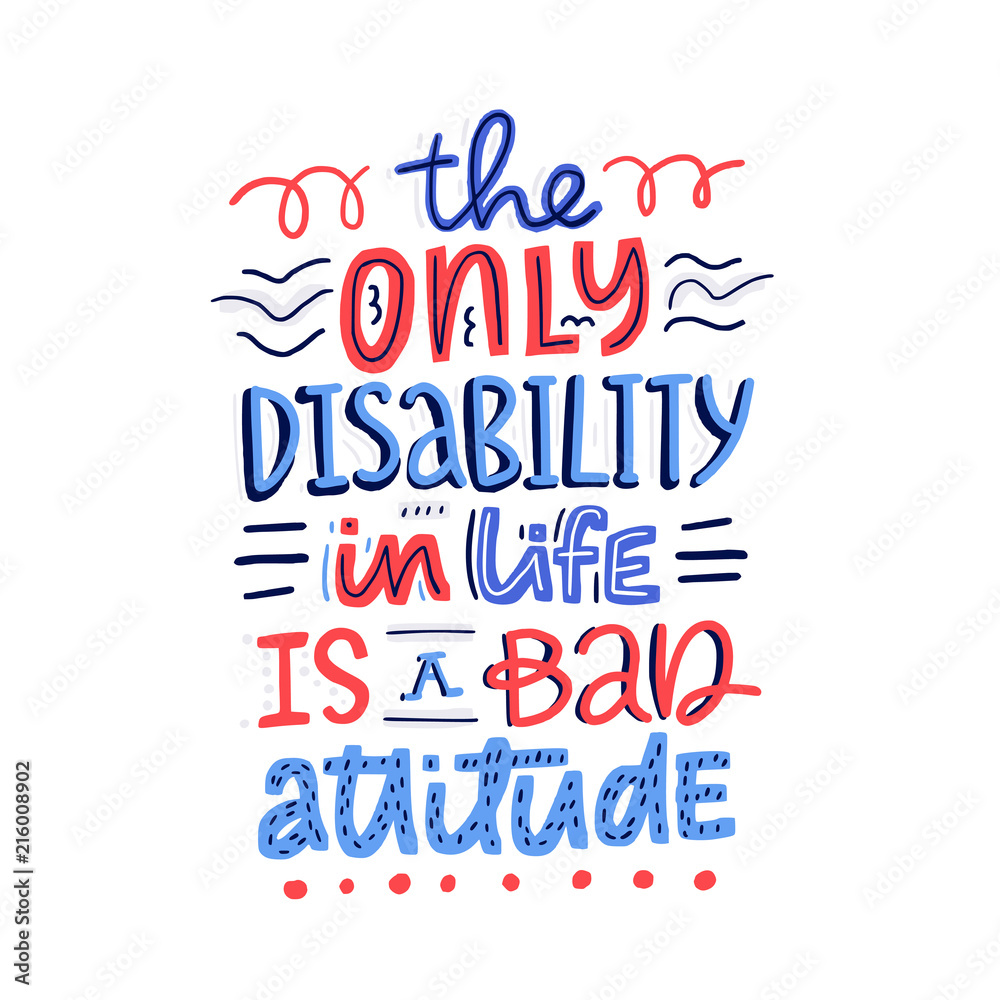 Obraz premium Dont' Judge Disability