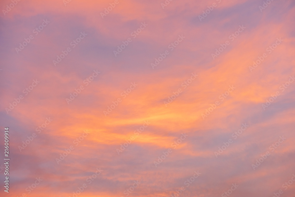 Colorful sky in twilight time