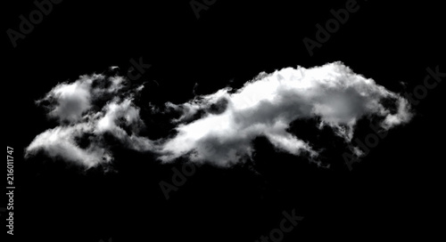 White clouds over black
