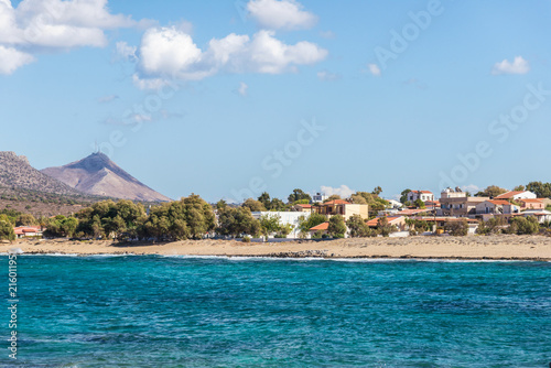 Fototapeta Naklejka Na Ścianę i Meble -  beautiful summer landscape of sea coast in Crete island, Greece
