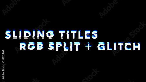 RGB Split Sliding Titles