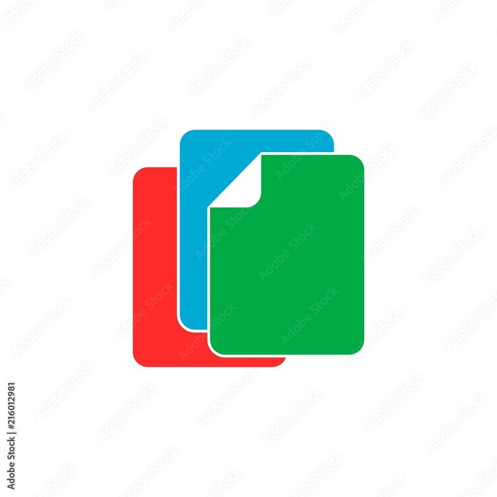 Multiple File Document Icon Logo Design Element Multiple File Document Icon Logo Design Element