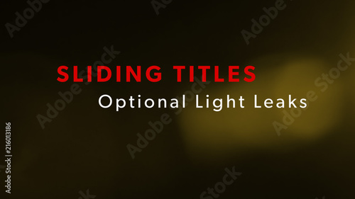 Sliding Light Leak Titles