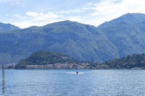 View of Lake Como (northern Italy) in a sunny day