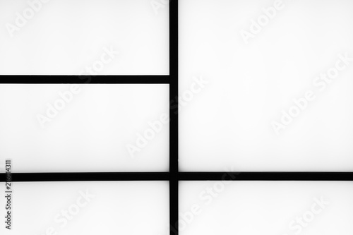 Abstract geometric black stripes on a bright white background, minimalism, abstract black and white background.