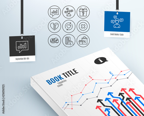 Set of Secret gift, Break up and Savings icons. Payment card, Conversation messages and Update relationships signs. Close button, Analytical chat and Shopping symbols. Unknown package. Divorce
