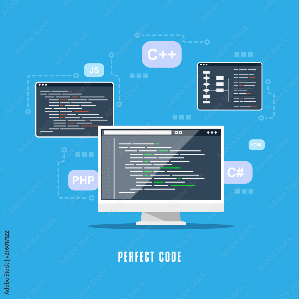 Naklejka premium Software development concept
