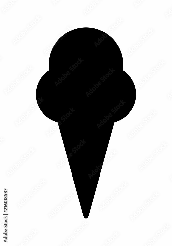 Ice cream dark silhouette Ice cream dark silhouette