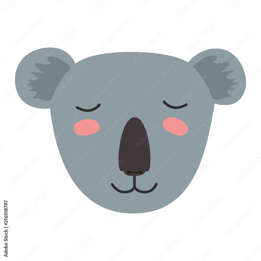 Fototapeta premium wild koala head icon vector illustration design