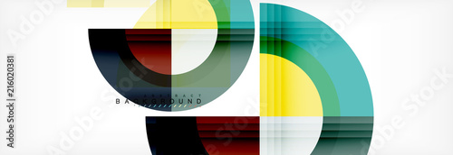 Vector circular geometric abstract background
