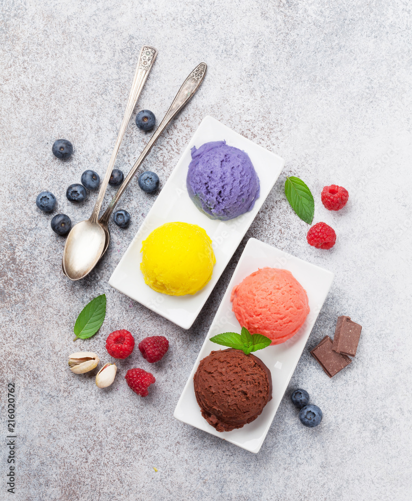 Ice cream with berries Ice cream with berries