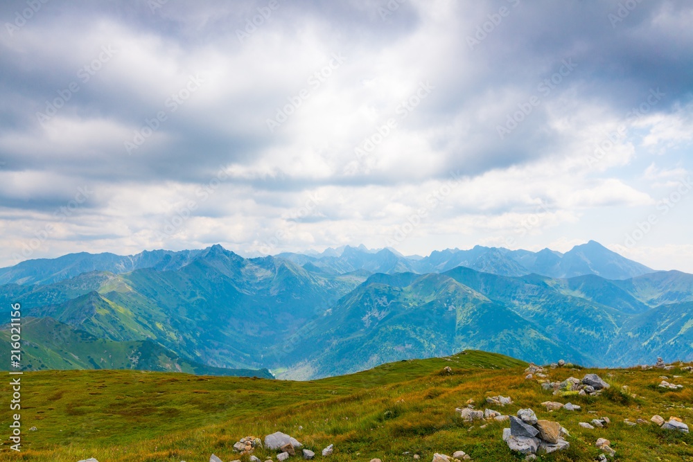 Beautiful view on Polish Tatra mountains.
