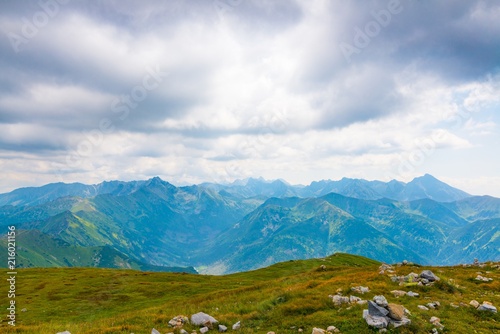 Beautiful view on Polish Tatra mountains.