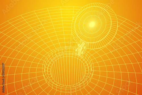 Cover rocket silo intercontinental ballistic missile. Wireframe low poly mesh vector illustration