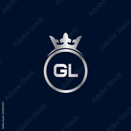 Initial Letter GL Logo Template Design