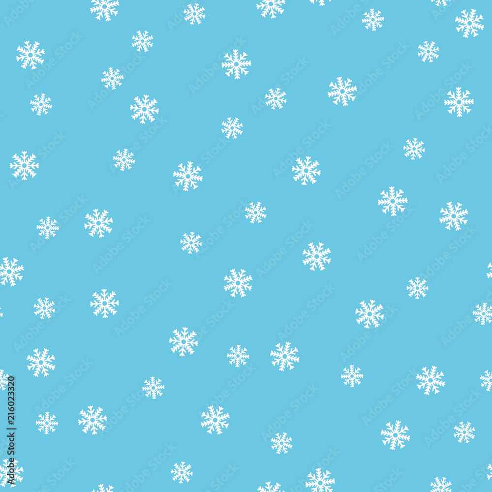 Snowflake seamless pattern. Snow on white background. Abstract wallpaper, wrapping decoration. Symbol winter, Merry Christmas holiday, Happy New Year celebration Vector illustration. Snowflake seamless pattern. Snow on white background. Abstract wallpaper, wrapping decoration. Symbol winter, Merry Christmas holiday, Happy New Year celebration Vector illustration.