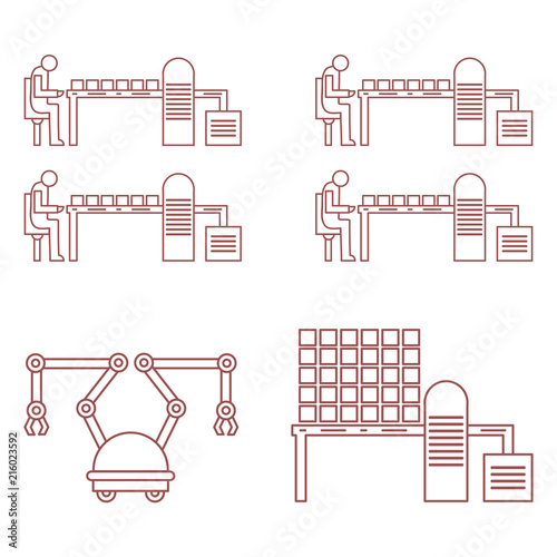 Smart automatic robotic production line.