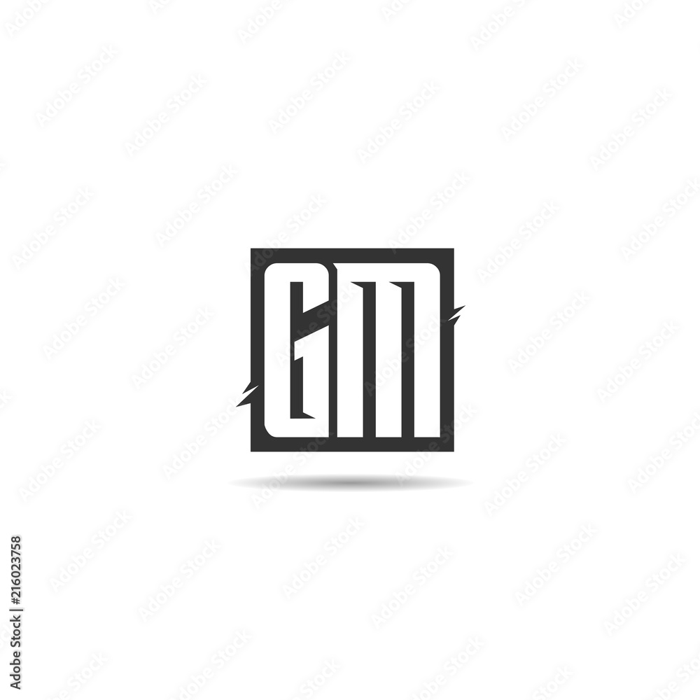 Initial Letter GM Logo Template Design