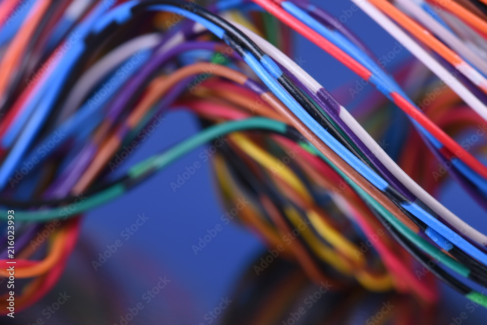 Colorful electrical cables Colorful electrical cables