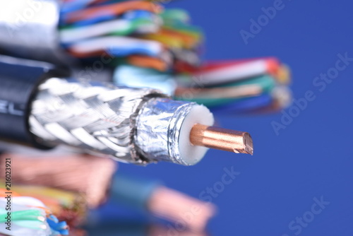 Coaxial cable close-up