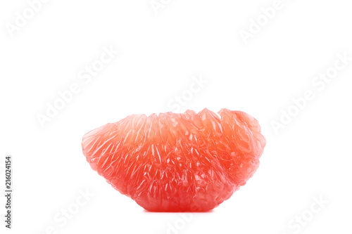 Grapefruit slice isolated on white background