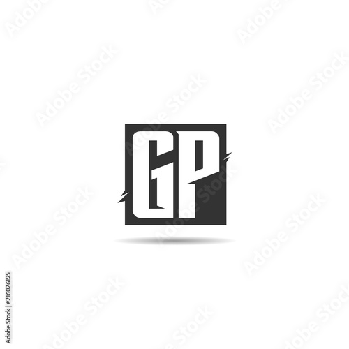 Initial Letter GP Logo Template Design
