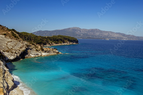 Beautiful beach for a holiday in Albania. Ionian Sea © Sergii