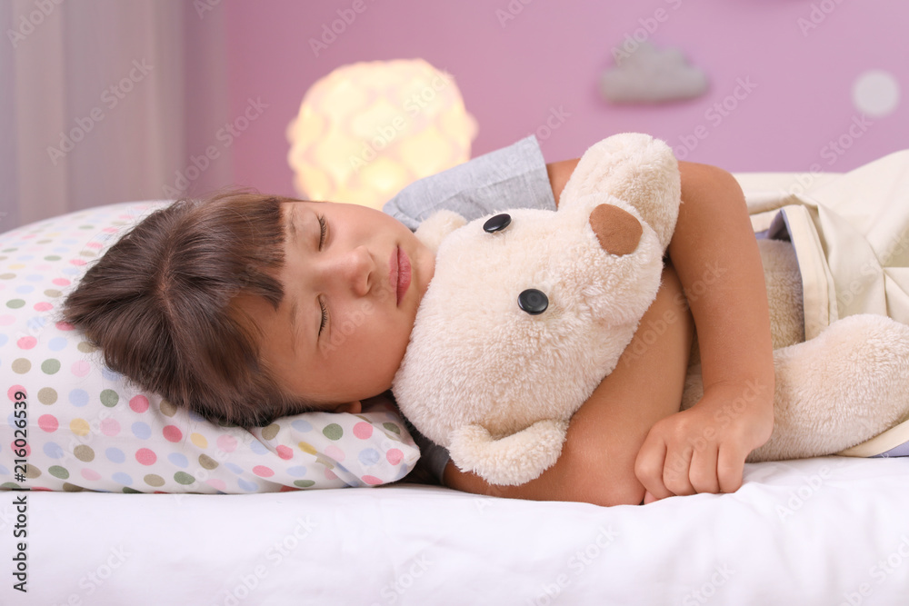 Baby sleeping with teddy cheap